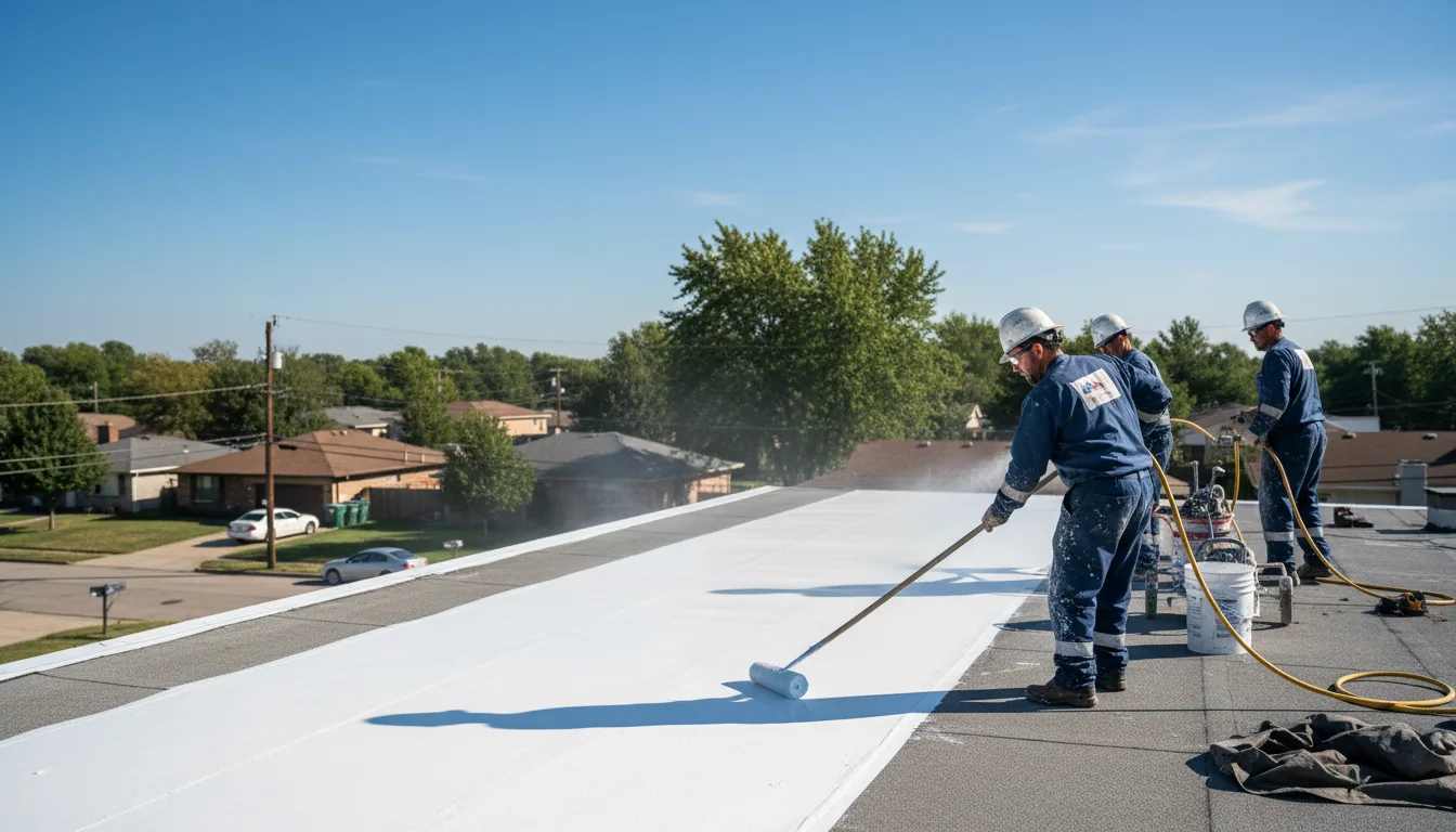 Commercial roof coating in Angleton, TX near me